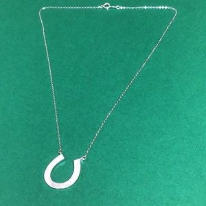 Silver horseshoe necklace